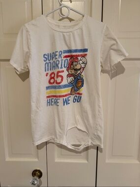 White Super Mario '85 Graphic Short Sleeve Tee